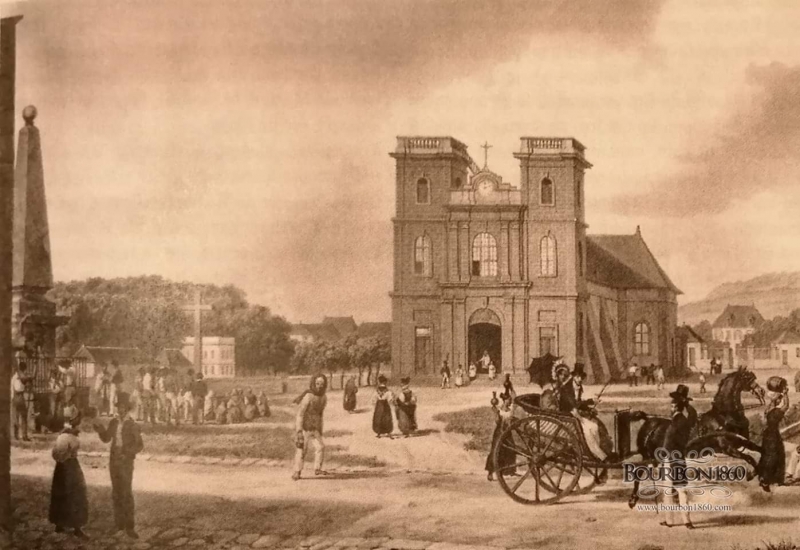 Église Saint Louis  Port-Louis Île Maurice   vers 1837