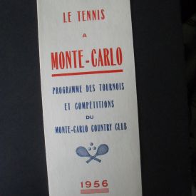Monte-carlo country club tennis programme 1956