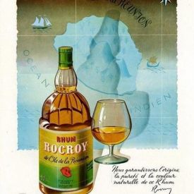 Rhum rocroy de l'ile de la réunion)publicité de 1948