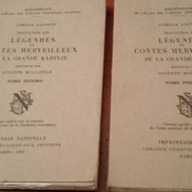Légendes et contes merveilleux de la grande kabylie recueillis par auguste mouliéras