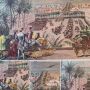 Colonies françaises.-sénégal- saint-louis gravure fin 19ème coloriée à la main